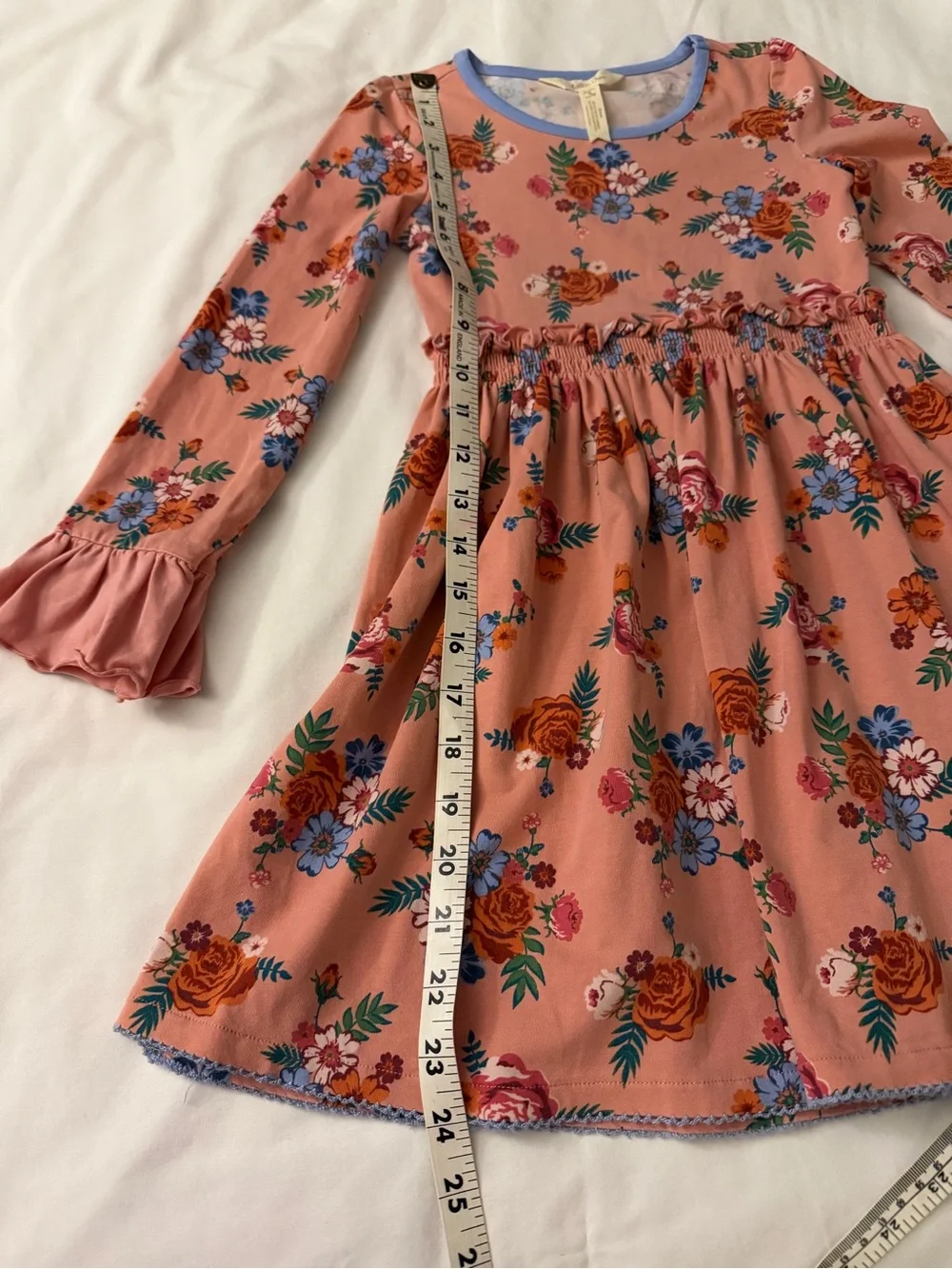 Matilda Jane Girls' Pink Floral Long-Sleeve Dress
